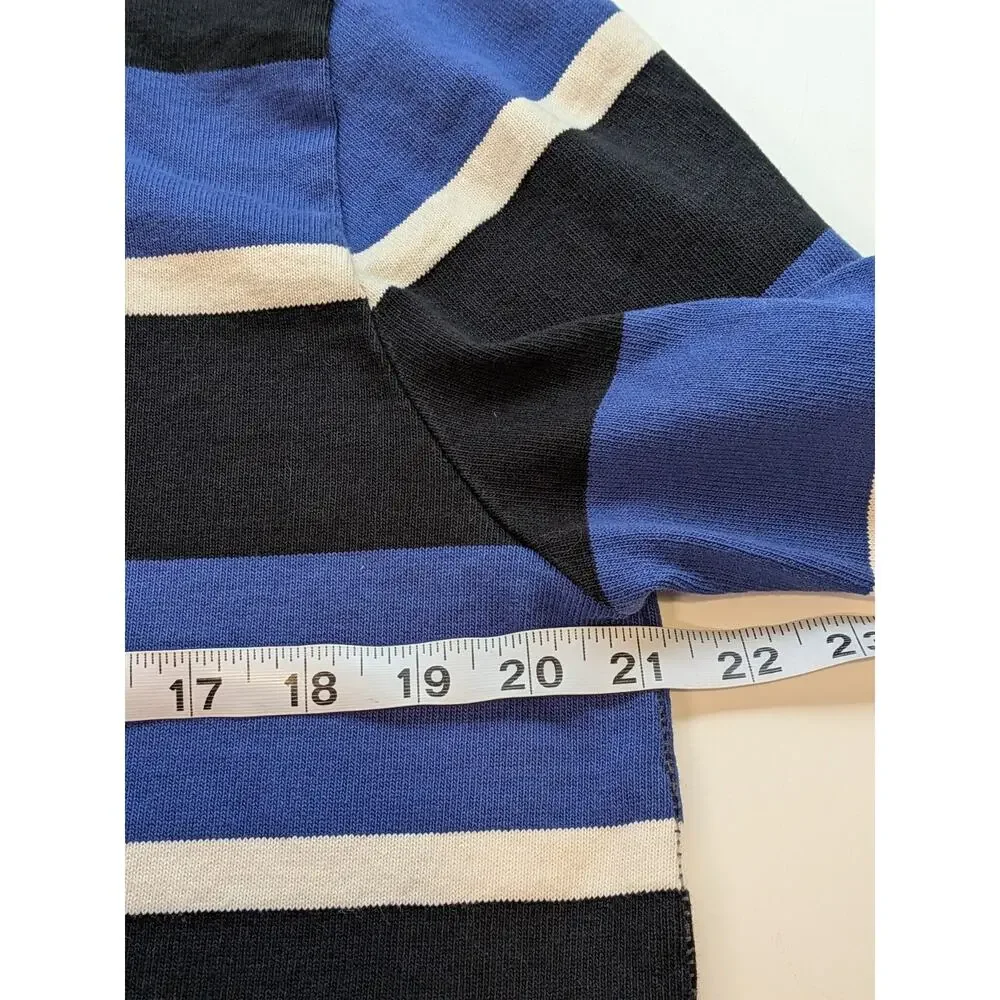 Vintage Ralph Lauren Rugby Long Sleeve Shirt RARE 2005 Crest Large Slim Striped